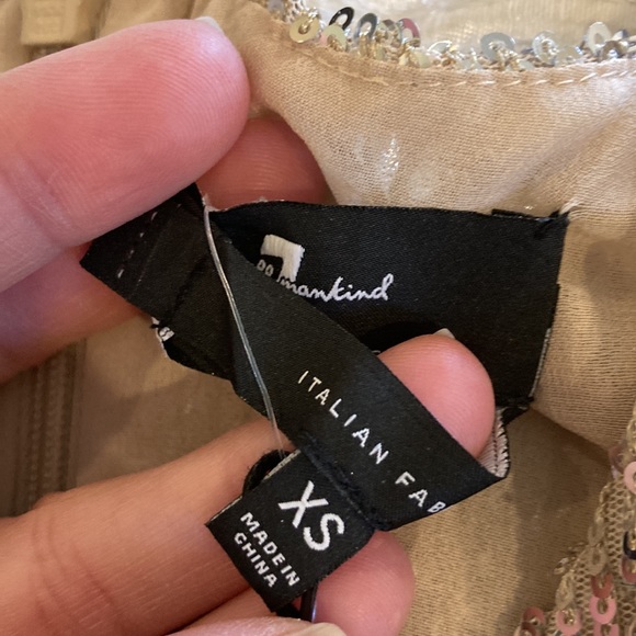 7 for All Mankind silver/goldish sequined dress - Picture 6 of 12